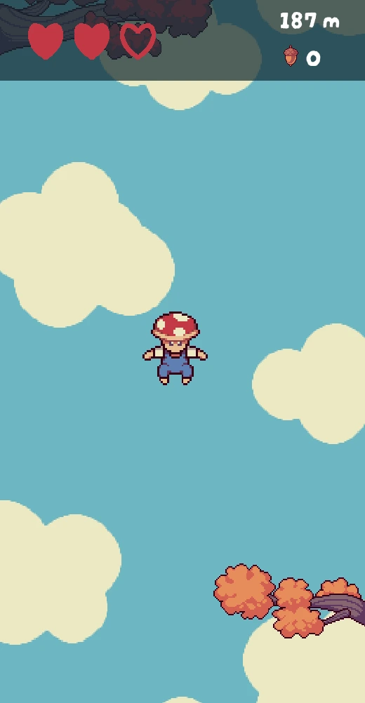 Screenshot of the game Shroomfall.